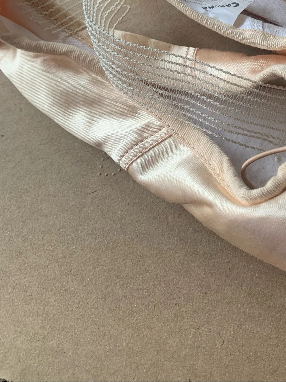 Canvas Pointe Ballet Flats in Blush Pink by Sansha, size 7